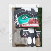 トーテムポールのクローズアップ ポストカード (正面/裏面)