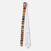 トーテムポールの大きいタイ ネクタイ (裏面)