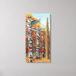 トーテムポールの絵画 キャンバスプリント