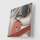 トーテムポールアットハイダ伝統センター博物館 スクエア壁時計 (傾斜)