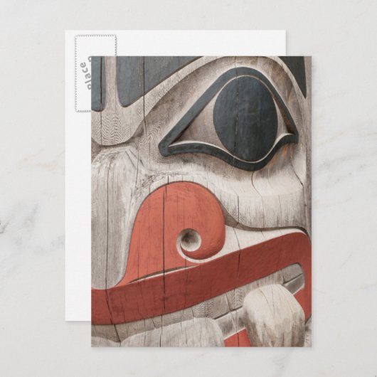 トーテムポールアットハイダ伝統センター博物館 ポストカード (正面/裏面)