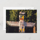 トーテムポールカナダのバンクーバーにある。 ポストカード (正面/裏面)