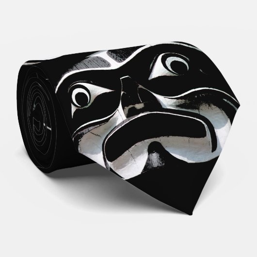 トーテムポールタイズファースト・ネーションズアートタイネクタイ ネクタイ (ロール)