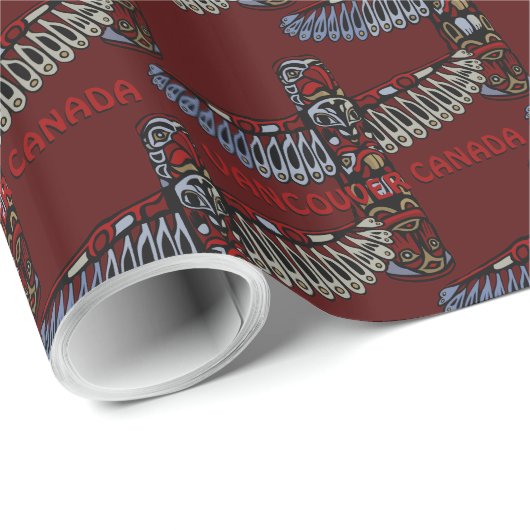 トーテムポールラッピング紙バンクーバーギフト紙 ラッピングペーパー (ロールコーナー)