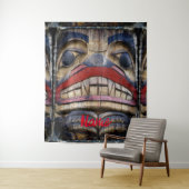 トーテムポール顔サンダー_コーブ タペストリー (インサイチュ)