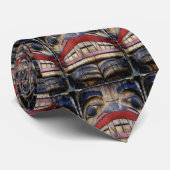 トーテムポール顔サンダー_コーブ ネクタイ (ロール)