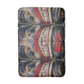 トーテムポール顔サンダー_コーブ バスマット (正面縦)