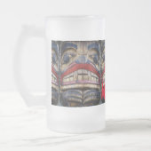 トーテムポール顔サンダー_コーブ フロストグラスビールジョッキ (左)