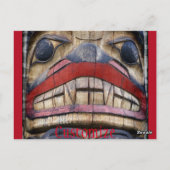 トーテムポール顔サンダー_コーブ ポストカード (裏面)