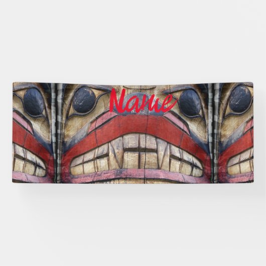 トーテムポール顔サンダー_コーブ 横断幕 (横)