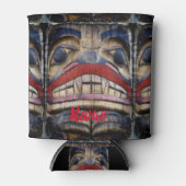 トーテムポール顔サンダー_コーブ 缶クーラー (正面)