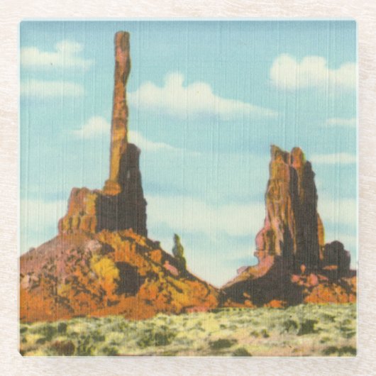 トーテムポール ガラスコースター (正面)