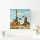 トーテムポール スクエア壁時計 (ホーム)