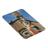 トーテムポール、ハイネス、アラスカの低角度ビュー マグネット (右側)