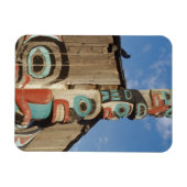 トーテムポール、ハイネス、アラスカの低角度ビュー マグネット (横)