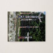 トーテムポール、バンクーバー、ブリティッシュコロンビア ジグソーパズル (横)