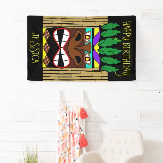 トーテムルアウ（ハワイ式宴会）ハッピーバースデー 横断幕 (インサイチュ)