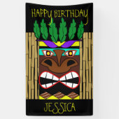 トーテムルアウ（ハワイ式宴会）ハッピーバースデー 横断幕 (縦)