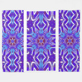 トーテムワイルドフラワー10 フリースブランケット (正面(横))