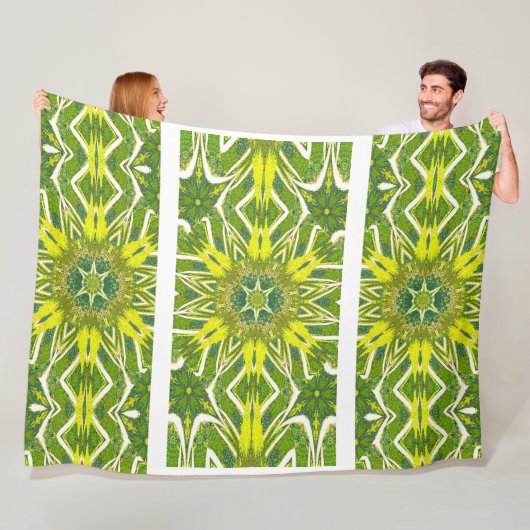 トーテムワイルドフラワー13 フリースブランケット (インサイチュ)