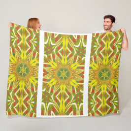 トーテムワイルドフラワー14 フリースブランケット