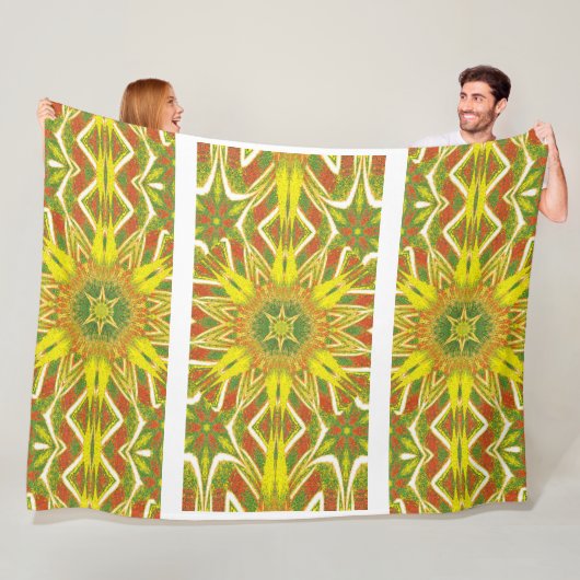 トーテムワイルドフラワー14 フリースブランケット (インサイチュ)