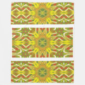 トーテムワイルドフラワー14 フリースブランケット (正面)