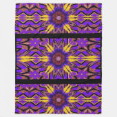 トーテムワイルドフラワー1 フリースブランケット (正面)