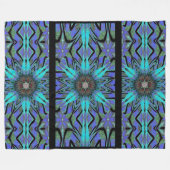 トーテムワイルドフラワー2 フリースブランケット (正面(横))