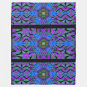 トーテムワイルドフラワー4 フリースブランケット (正面)