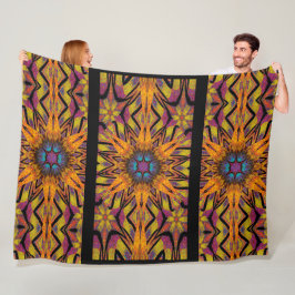 トーテムワイルドフラワー6 フリースブランケット