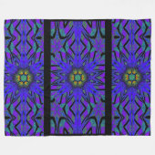 トーテムワイルドフラワー7 フリースブランケット (正面(横))