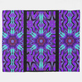 トーテムワイルドフラワー9 フリースブランケット (正面(横))