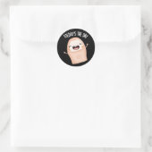 トーデイの日トープンおもしろいダークBG ラウンドシール (バッグ)