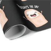 トーデイの日トープンおもしろいダークBG ラッピングペーパー (ロールコーナー)