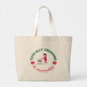 トートで粉砕It – トートバやる気を起こさせるッグ ラージトートバッグ (裏面)