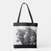 トートを引いているばん馬 トートバッグ (裏面)