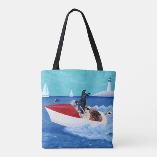 トートを絵を描くクールな夏のラブラドール トートバッグ (裏面)