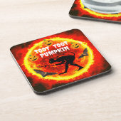 トートゥートカボチャ…怖いハロウィーンの飲み物用コースター コースター (左側)