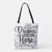 トートスタイル:オールオーバープリントトートバッグ、中 トートバッグ (裏面)