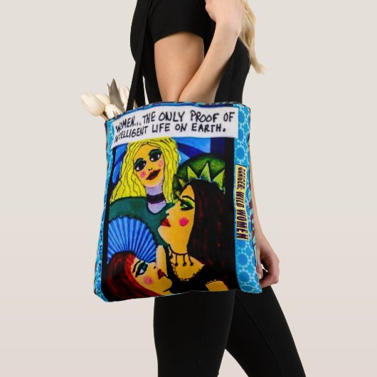 トートバックの女性…知性があるなリチウムの唯一の証拠 トートバッグ (クローズアップ)