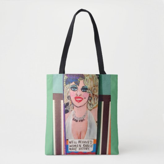 トートバックの行儀が良い女性はまれに歴史を作りません トートバッグ (正面)
