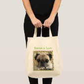 トートバックをブンブンいう音: Itsyのパグか救助は愛です トートバッグ (正面(商品))