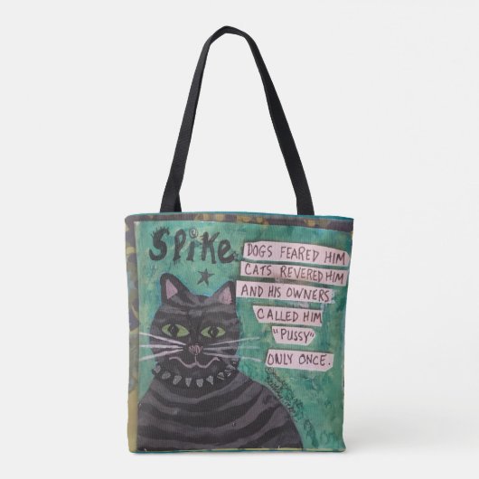 トートバック。 1つの側面の犬および猫他方では。 トートバッグ (裏面)
