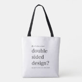 トートバッグあなたのデザインアップロード トートバッグ (裏面)