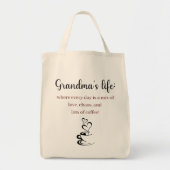 トートバッグおばあちゃんの生活：どこで毎日… トートバッグ (正面)