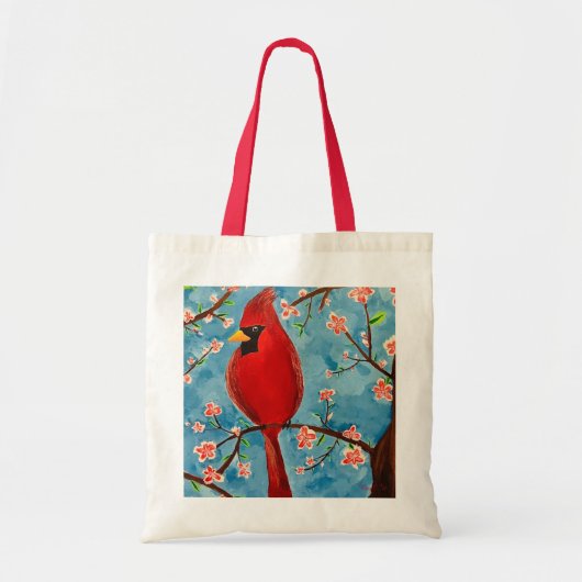 トートバッグとチャーリー(鳥)ショウジョウコウカンチョウイン春 トートバッグ (正面)