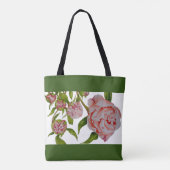 トートバッグに入った新芽の牡丹 トートバッグ (裏面)