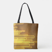 トートバッグのネオン黄色の線とループ トートバッグ (裏面)