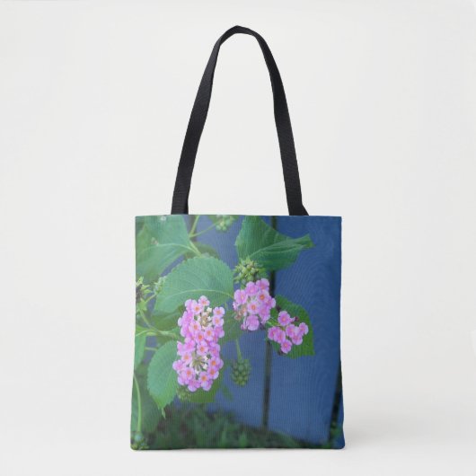 トートバッグのピンクのランタナの野生の花 トートバッグ (正面)